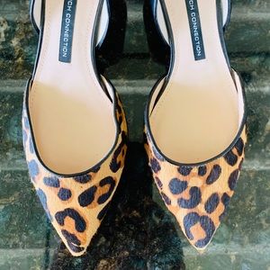 French Connection Leopard Print Effie d’Orsay Heel
